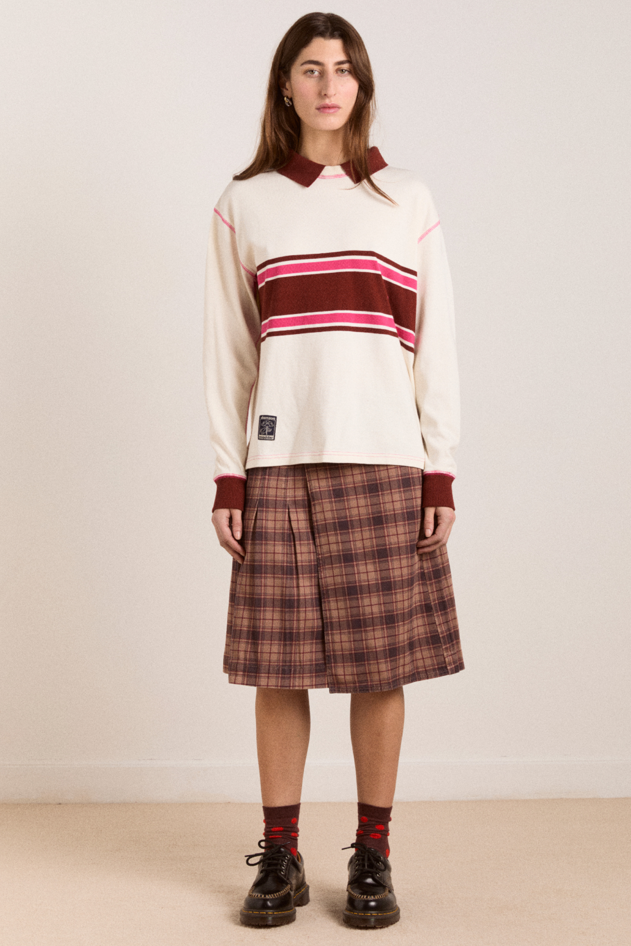 Matty Kilt - Tan Check – Damson Madder